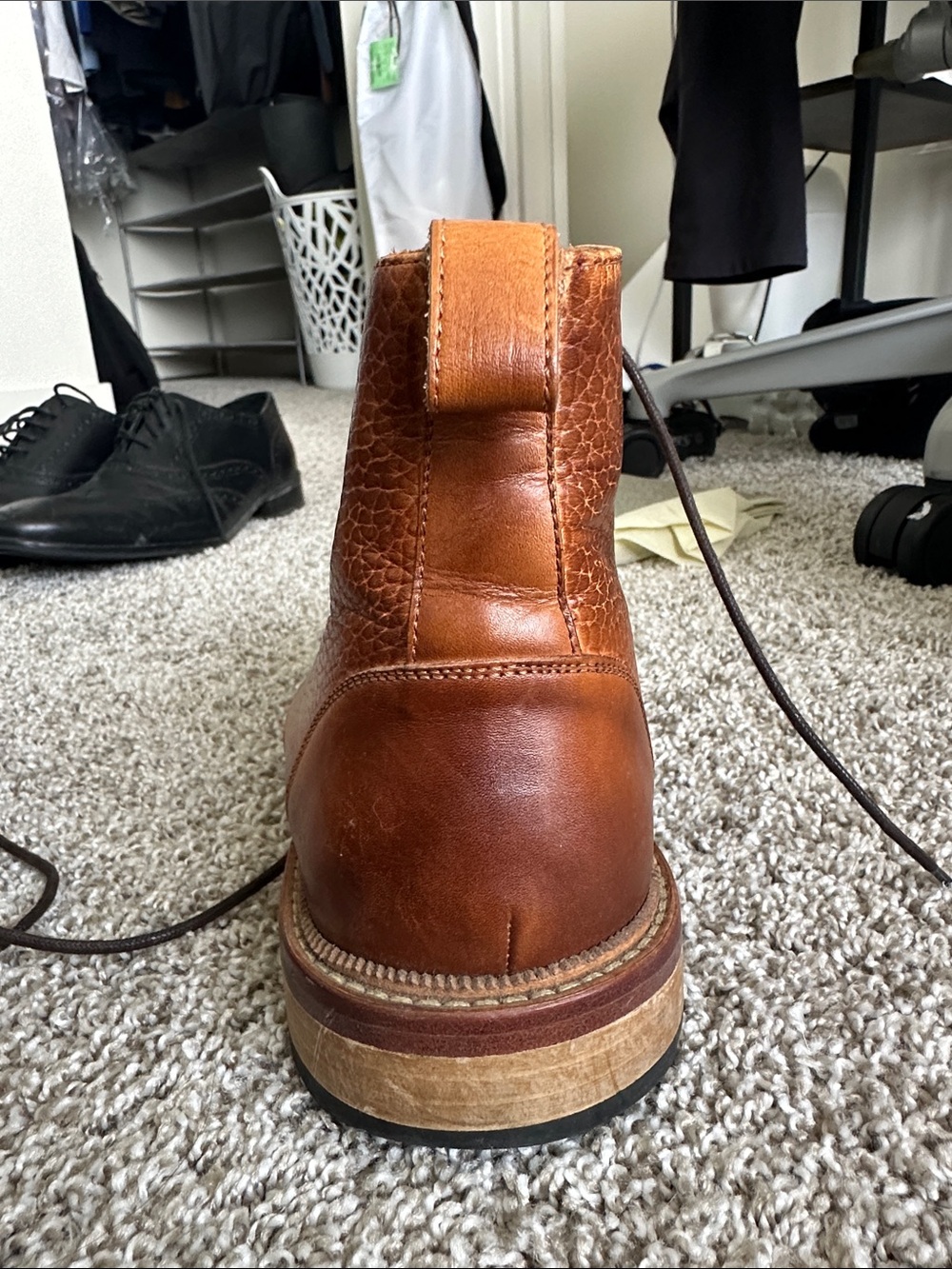 Taft Size 10, 43 Rome Leather Cap Toe Dress Boots - Picture 9 of 13
